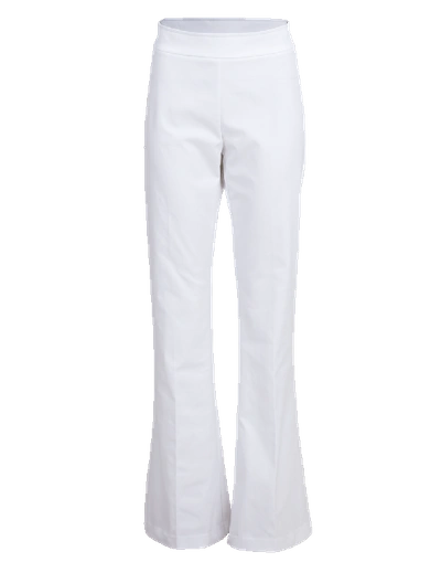 Avenue Montaigne Bellini Flared Leg Frayed Denim Trouser In White