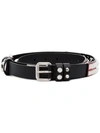 Prada Multi Stud Leather Belt In Black