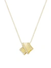 CARELLE Knot 18K Yellow Gold & Diamond Pendant Necklace