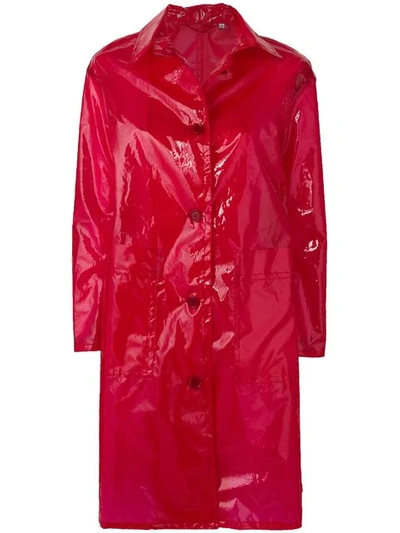 Aspesi 'gelèe' Raincoat In Red