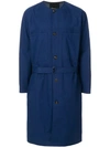 3.1 PHILLIP LIM / フィリップ リム 3.1 PHILLIP LIM BUTTONED BELTED COAT - BLUE,S1818456VCLM12720068