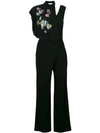 Vionnet Draped Flared Jumpsuit In Black