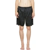 VERSACE VERSACE UNDERWEAR BLACK BAROQUE SWIM SHORTS,ABU07013 AN00190