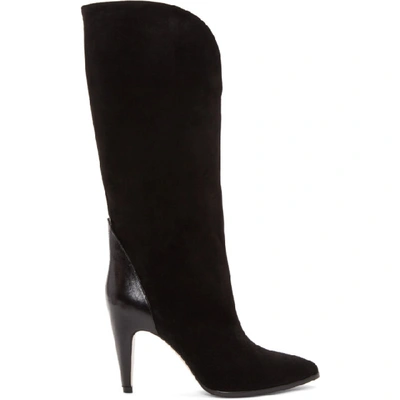 Givenchy Suede Leather Ankle Boots In Black