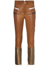 SKIIM LEATHER TROUSERS WITH ZIP DETAIL,SKIIMMANON12645232