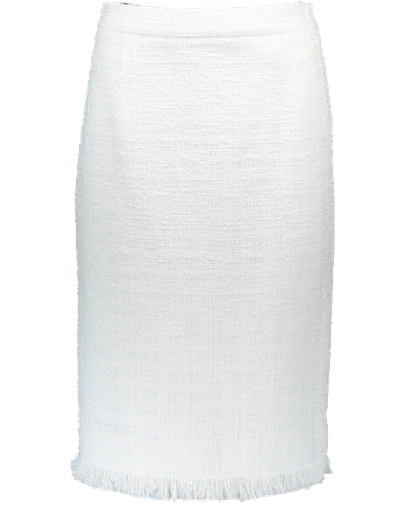 Oscar De La Renta Tweed Pencil Skirt In Ivory