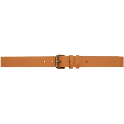 Marni Orange Leather Belt In 1043scuoio