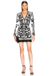 BALMAIN BALMAIN SEQUIN MINI DRESS IN BLACK