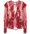 ISABEL MARANT MUSTER RUFFLED FLORAL BLOUSE,P00321710