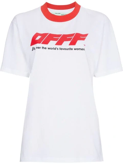 Off-white Woman Back Slogan T-shirt In White