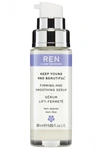 Ren Keep Young And Beautiful&trade; Firming And Smoothing Serum In Multi, Cream, Natural, Aqua, Wheat, Zinc, Copper, Sunflower