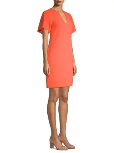 Trina Turk Anderson Short-sleeve Cutout Mini Dress In Orange Crush