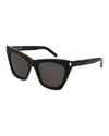 Saint Laurent Aint Laurent Sunglasses Sl 214 Kate In Black