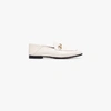 GUCCI WHITE HORSEBIT LEATHER LOAFERS,414998DLC0012789775