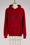 ALEXANDRA GOLOVANOFF COTTON LOGO HOODIE,SWEAT CRAZY LOGO/RED