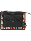 FENDI FENDI STUD EMBELLISHED CROSSBODY BAG - BLACK,8M03699DF11798181