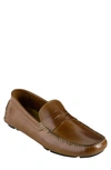 Cole Haan Howland Mens Leather Moccasin Loafers In Saddle Tan Leather