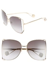 GUCCI 63mm Gradient Oversize Butterfly Sunglasses,GG0252S71163