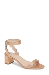 Loeffler Randall Women's Emi Leather Ankle Strap Block Heel Sandals In Pink