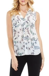 VINCE CAMUTO FLORAL SLEEVELESS TOP,9128195