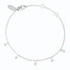 Neola Sterling Silver Bracelet With White Topaz Gemstones In Silver