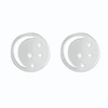 Neola Sterling Silver Eclipse Studs With White Topaz In White