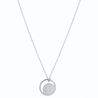 Neola Sterling Silver Eclipse Necklace With White Topaz
