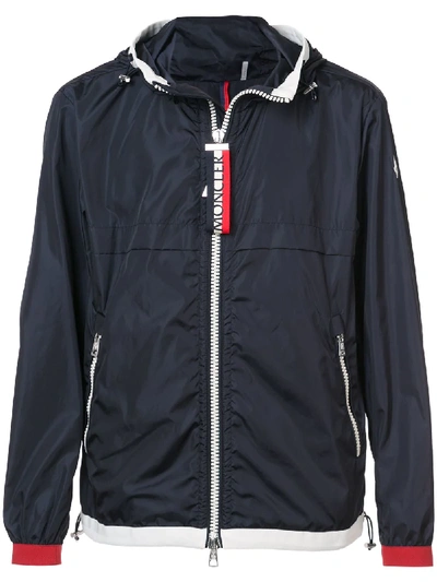 Moncler Blue Alshat Hooded Shell Jacket | ModeSens