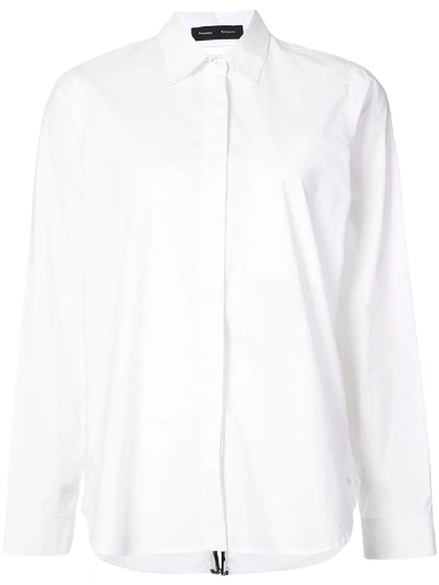 Proenza Schouler Long-sleeve Cotton Button-down Shirt In White
