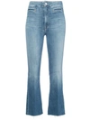 MOTHER BACK TIE FLARED JEANS,140754612773793