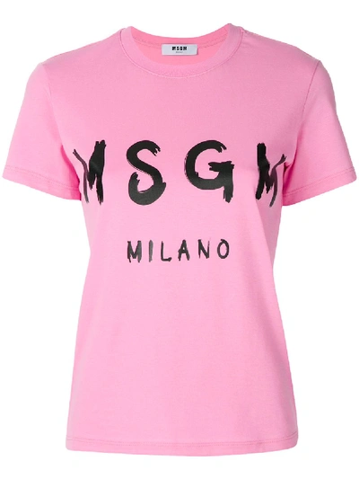 Msgm Logo Printed T-shirt