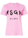 MSGM MSGM LOGO T-SHIRT - PINK,2442MDM16018429912795865