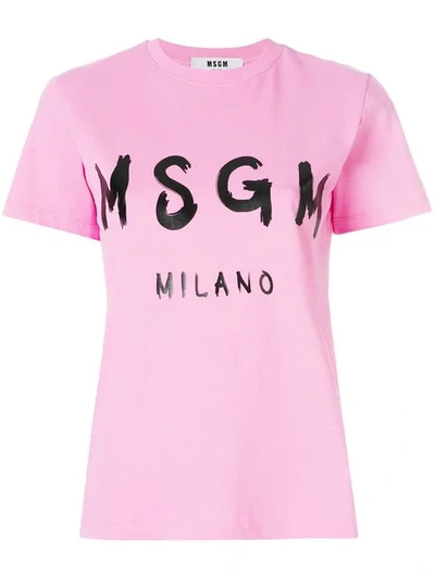 Msgm Logo T-shirt - Pink