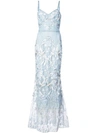 MARCHESA NOTTE EMBROIDERED CORSET GOWN,N19G051712581125