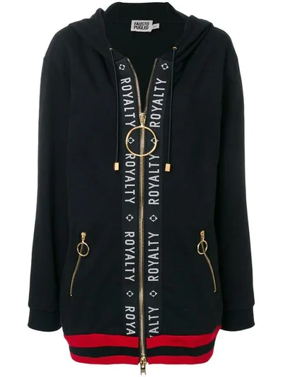 Fausto Puglisi Royalty Zipped Jacket In Black