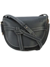Loewe Gate Small Leather Shoulder Bag In Navy
