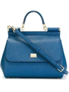 Dolce & Gabbana Large Sicily Tote Bag In Blue
