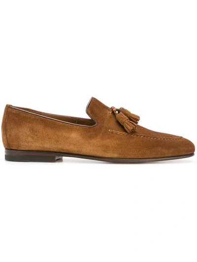 Santoni Tassell Loafers In Brown