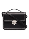 Alexander Mcqueen Black Medium Eyelet Leather Box Bag