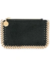 Stella Mccartney Falabella Zip Cardholder In Black