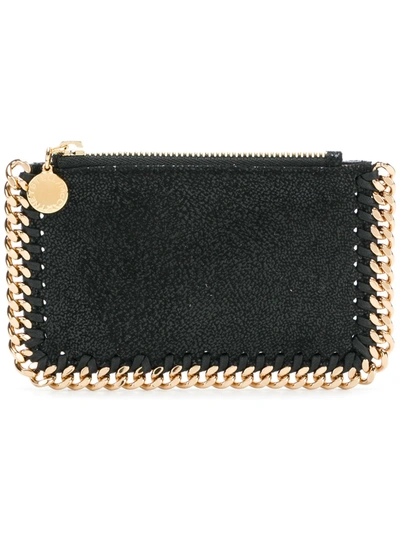 Stella Mccartney Falabella Zip Cardholder In Black