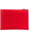 NO KA'OI EXTRA LARGE GRID TEXTURED POUCH,P3ABSNOKW60203A012749780