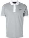 contrast collar polo shirt