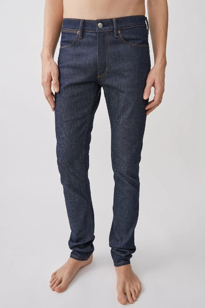 Acne Studios Max Indigo Color In Low-rise Slim Jeans