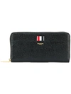 THOM BROWNE LUCIDO LEATHER LONG ZIP-AROUND PURSE,FAW012A0354212476413