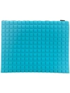 NO KA'OI NO KA' OI LARGE GRID TEXTURED POUCH - BLUE,P3ABSNOKW38432A012749776