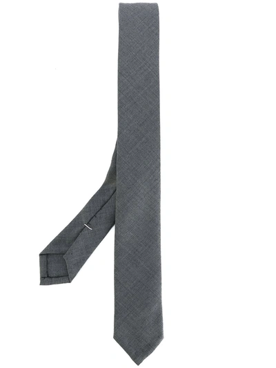 Thom Browne Super 120s Twill Necktie In Grey