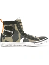 DIESEL camouflage hi-top sneakers,Y01699P164012755767