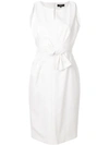 PAULE KA FRONT BOW FITTED DRESS,182R10912779431