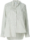LOEWE asymmetric striped shirt,S2189222GA